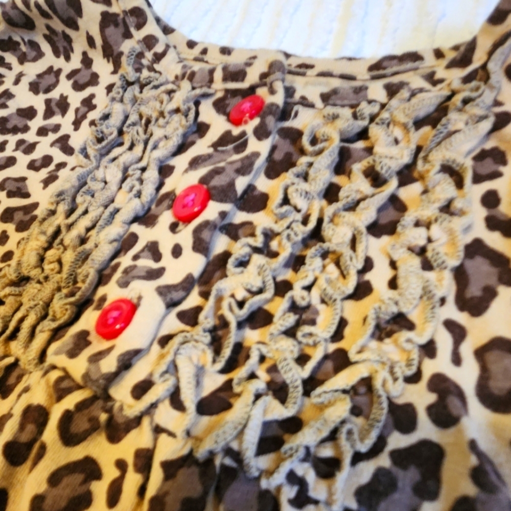 Carter's 4t girl's brown cat print shirt